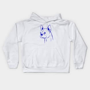 Boston Terrier (Beige and Blue) Kids Hoodie